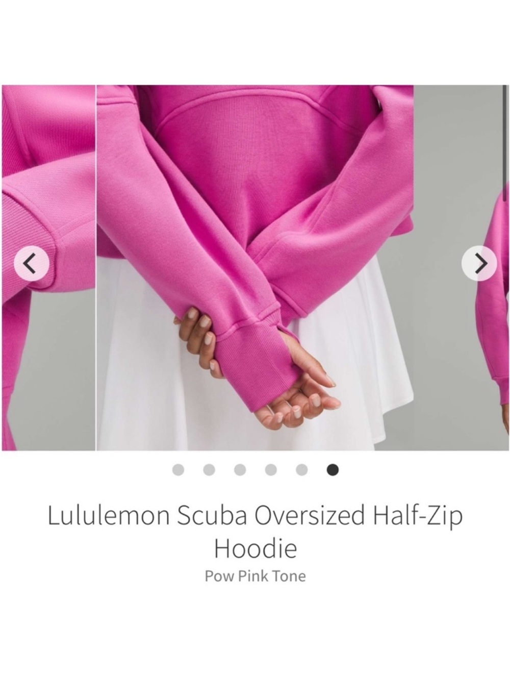 Lululemon Scuba Hoodie Pow Pink Tone XS S Bright Pink Half-Zip Hoodie XS/S - Picture 6 of 12